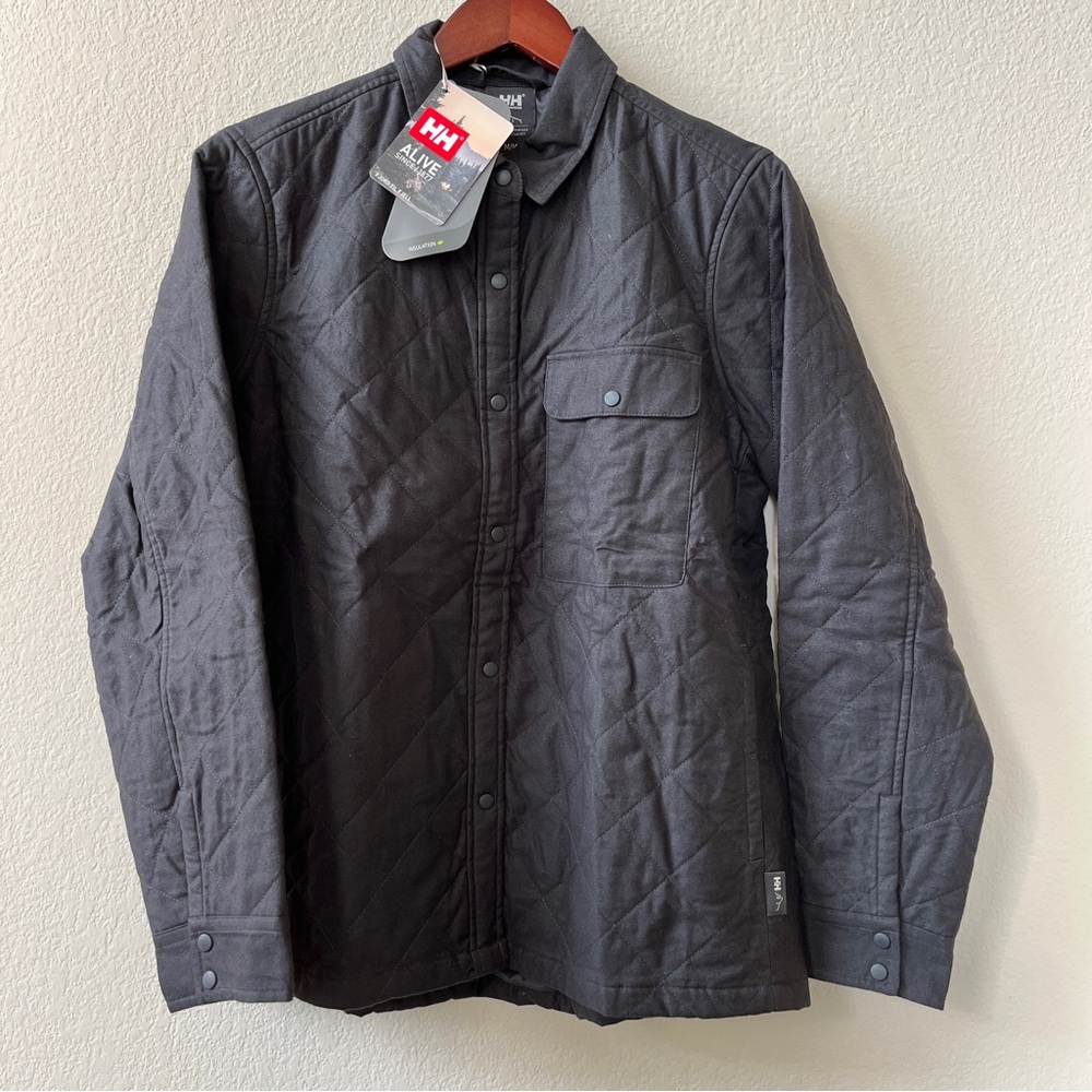 NWT Helly Hansen Women’s Isfjord Insulated Shacket Black - Picture 4 of 9